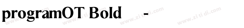 programOT Bold 粗体字体转换
